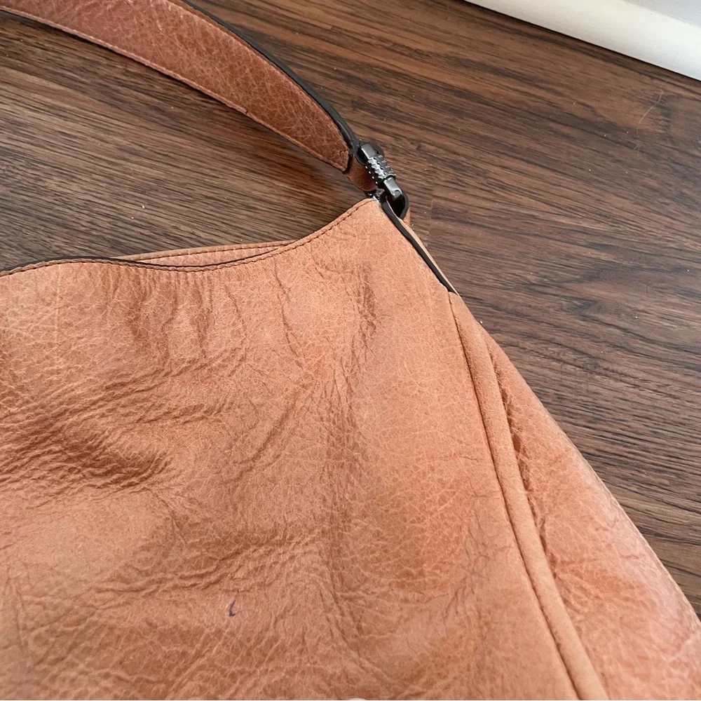 Aimee Kestenberg Leather Hobo Shoulder Bag Tan Slouchy Bag